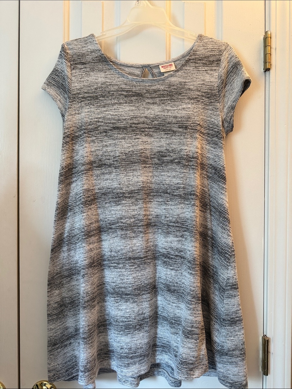 Mossimo Gray Striped Swing Dress